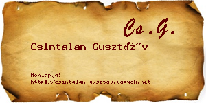 Csintalan Gusztáv névjegykártya