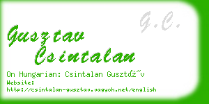 gusztav csintalan business card